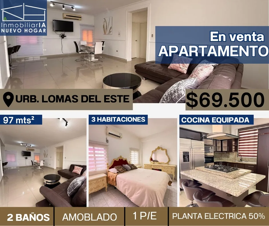 Apartamento en Venta en Lomas del Este – Valencia — 3 hab 97m² — USD 69,500