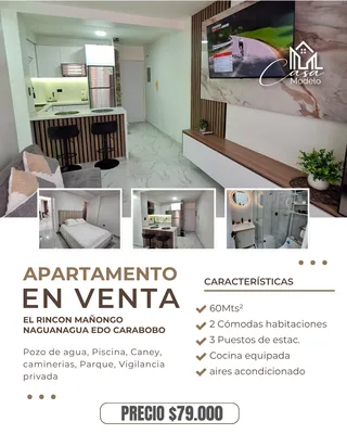 Apartamento en Res Doral Country El Rincon Mañongo Naguanagua edo Carabobo