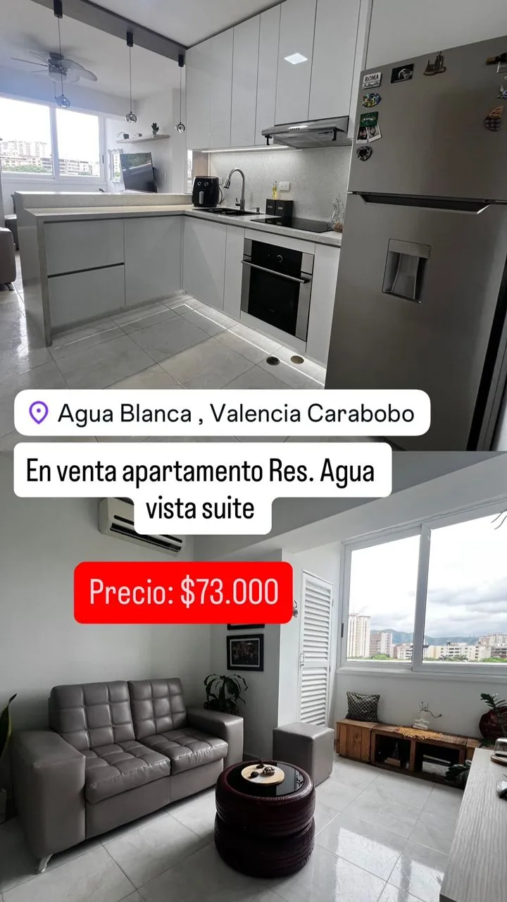 Apartamento en Venta en Residencias Aguavista Suites Urb Agua Blanca Valencia Carabobo — 2 hab 54m² — USD 73,000