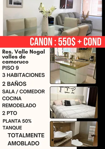 Apartamento en Velles de Camoruco — USD 550
