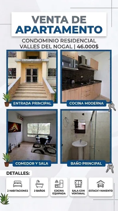 Apartamento en Conjunto Residencial Valles del Nogal — USD 46.000