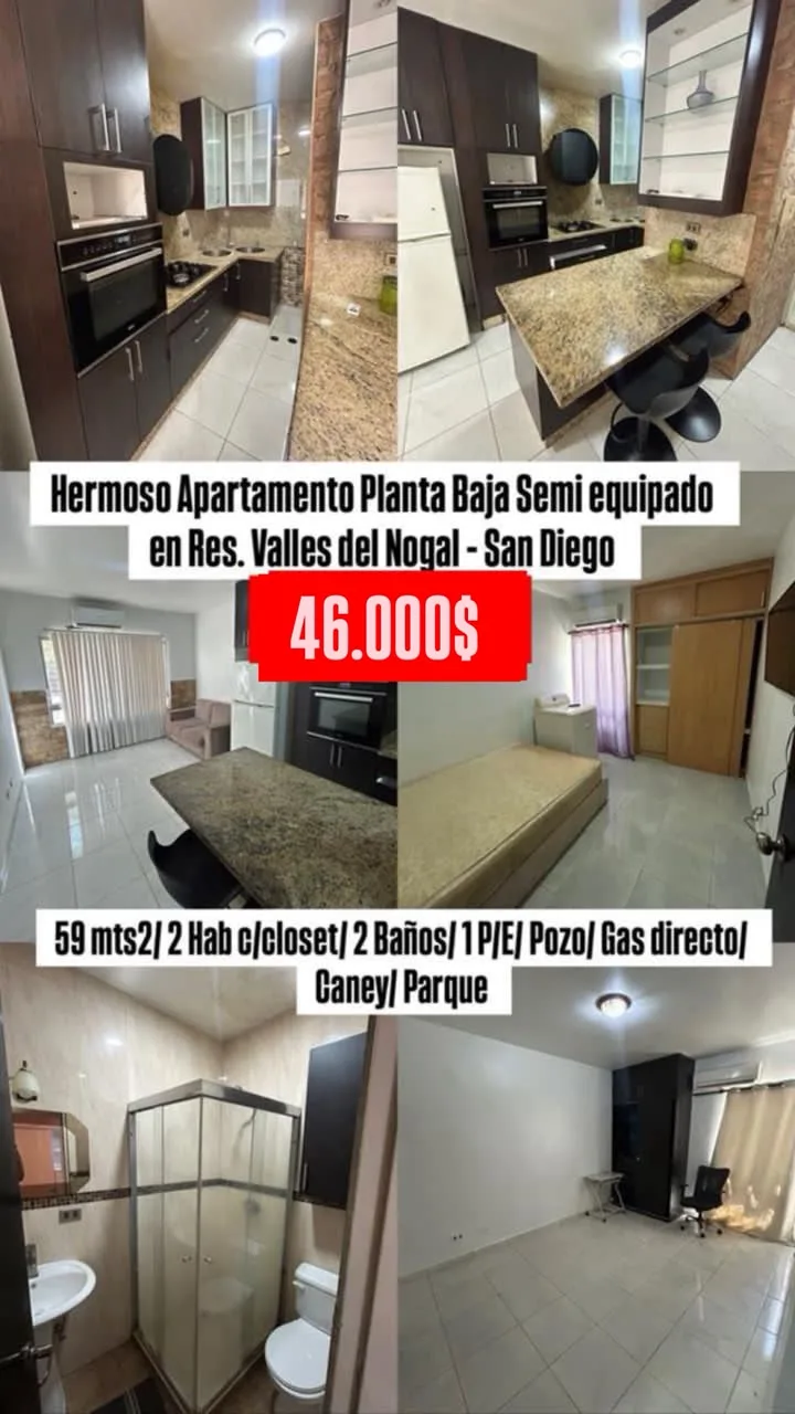 Apartamento en Venta en Valles del Nogal — 2 hab 59m² — USD 46,000