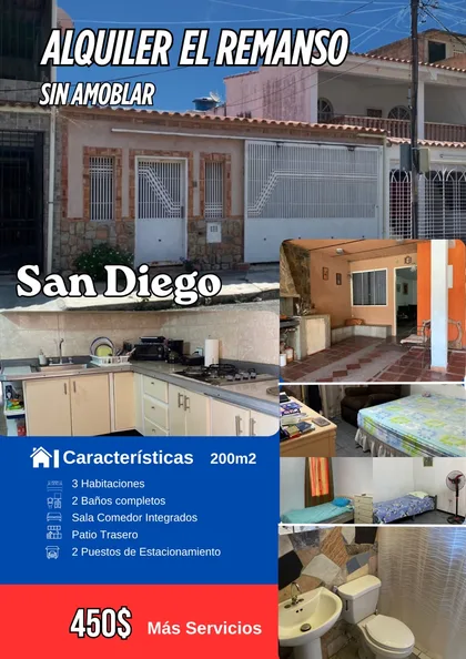 Casa en San Diego, Urb. El Remanso, Carabobo — USD 450