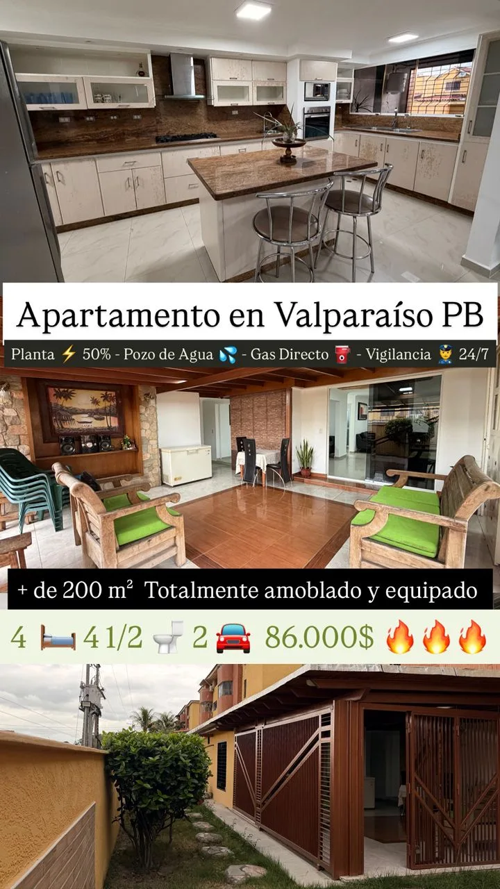 Apartamento en Venta en Urbanización Valparaíso, San Diego — 4 hab 200m² — USD 286,000