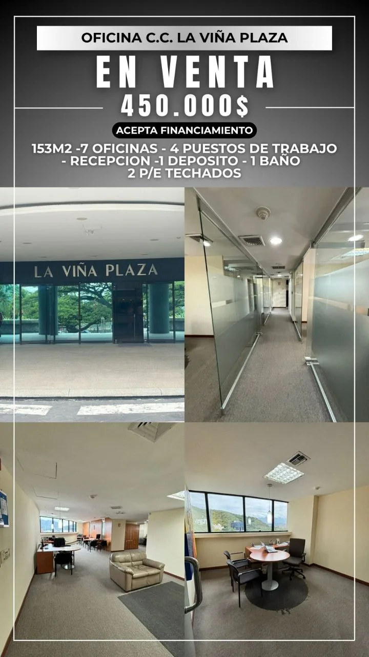 Oficina en Venta en La Torre Viña Plaza — 7 hab 153m² — USD 450,000