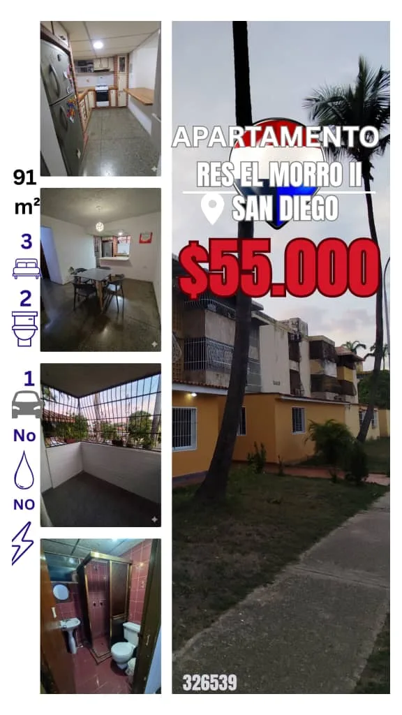 Apartamento en Venta en El Morro II, San Diego — 3 hab 91m² — USD 55,000