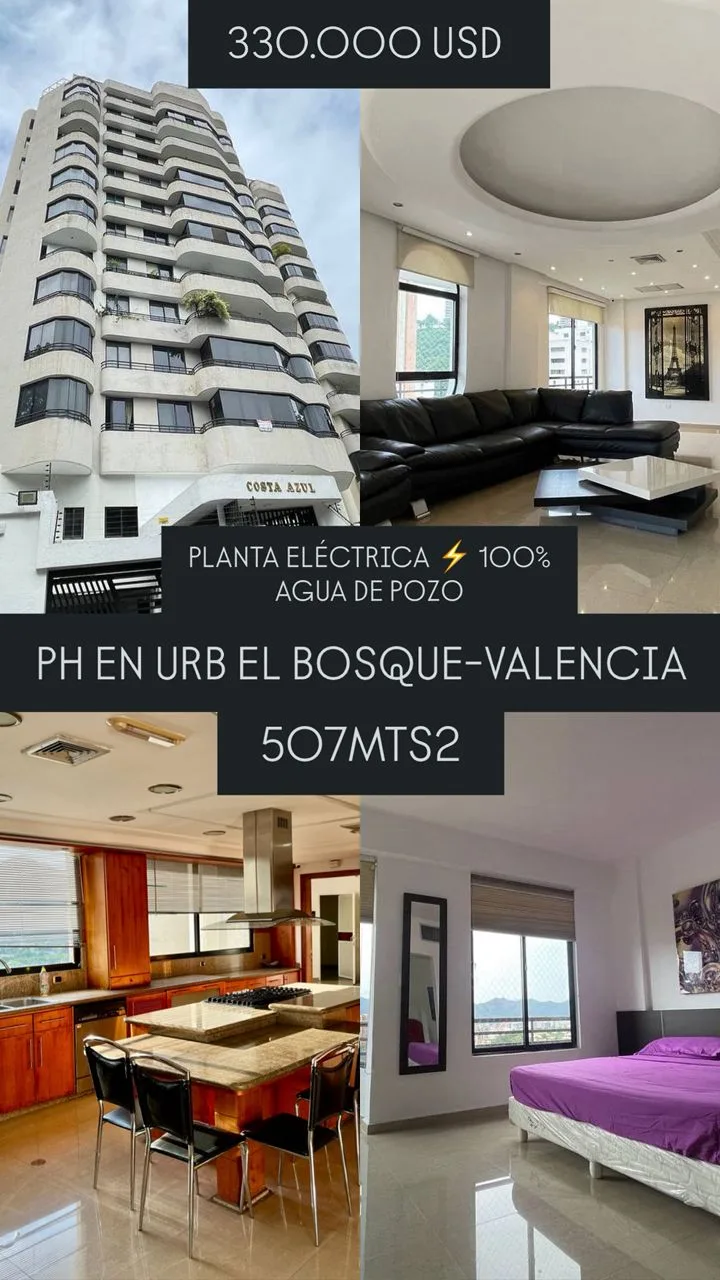 Penthouse en Venta en Urb El Bosque Valencia — 5 hab 507m² — USD 330,000