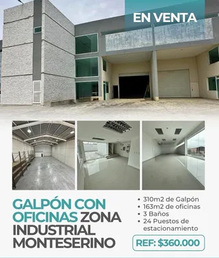 Galpón en Zona Industrial Monteserino