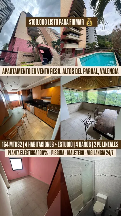 Apartamento en Urbanización El Parral, Resd. Altos del Parral — USD 100.000