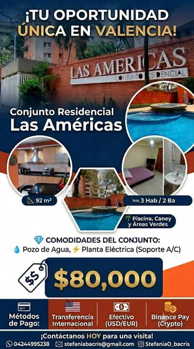Apartamento en Conjunto Residencial Las Américas — USD 80.000