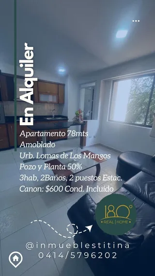 Apartamento en Lomas de Los Mangos