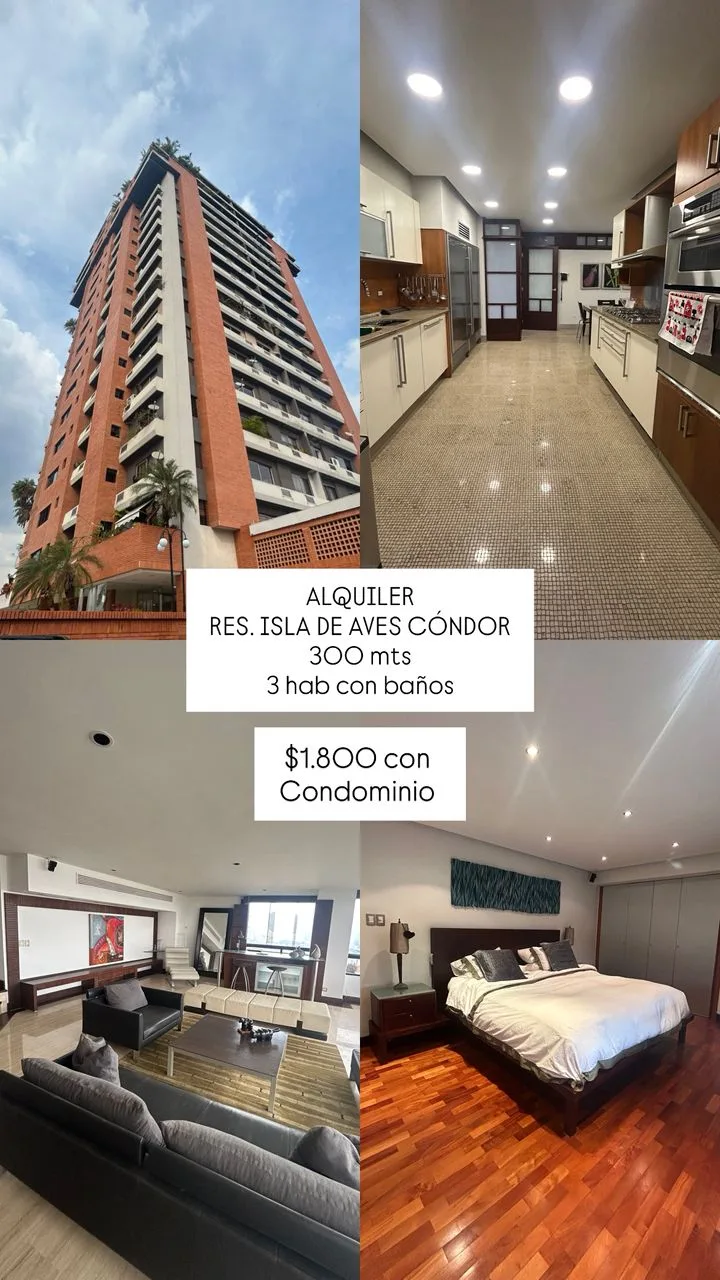 Apartamento en Alquiler en Urbanización El BOSQUE, Municipio Valencia. Estado Carabobo. — 3 hab 300m² — USD 1,800