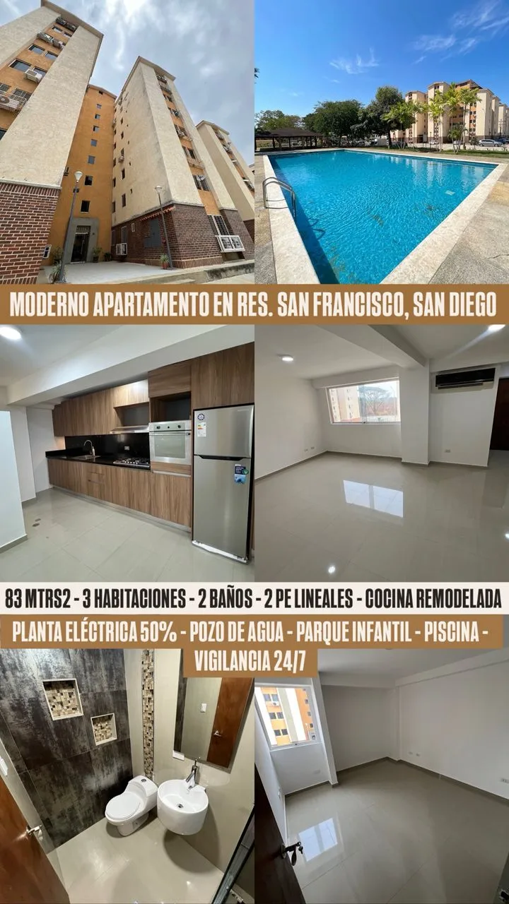 Apartamento en Venta en Res. San Francisco, San Diego — 3 hab 83m² — USD 67,000