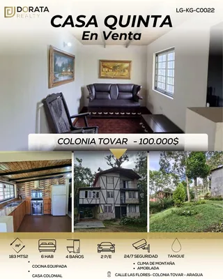 Casa en Colonia Tovar, Aragua