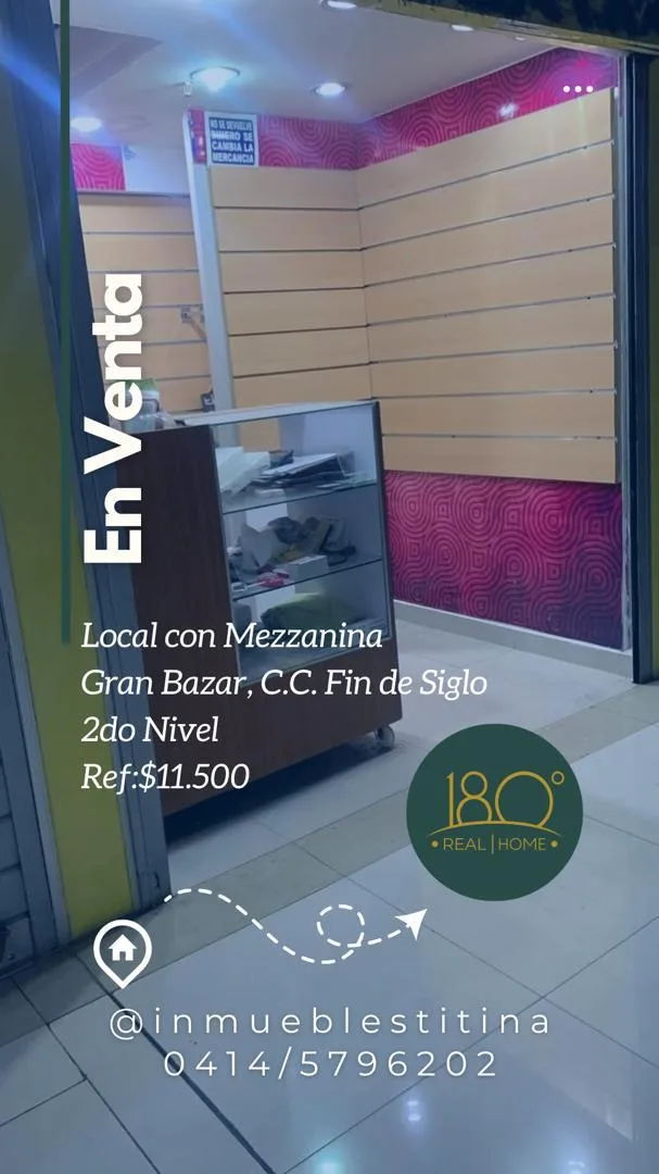 Local en Venta en Gran Bazar, C.C. Fin de Siglo, 2do Nivel 5m² — USD 11,500