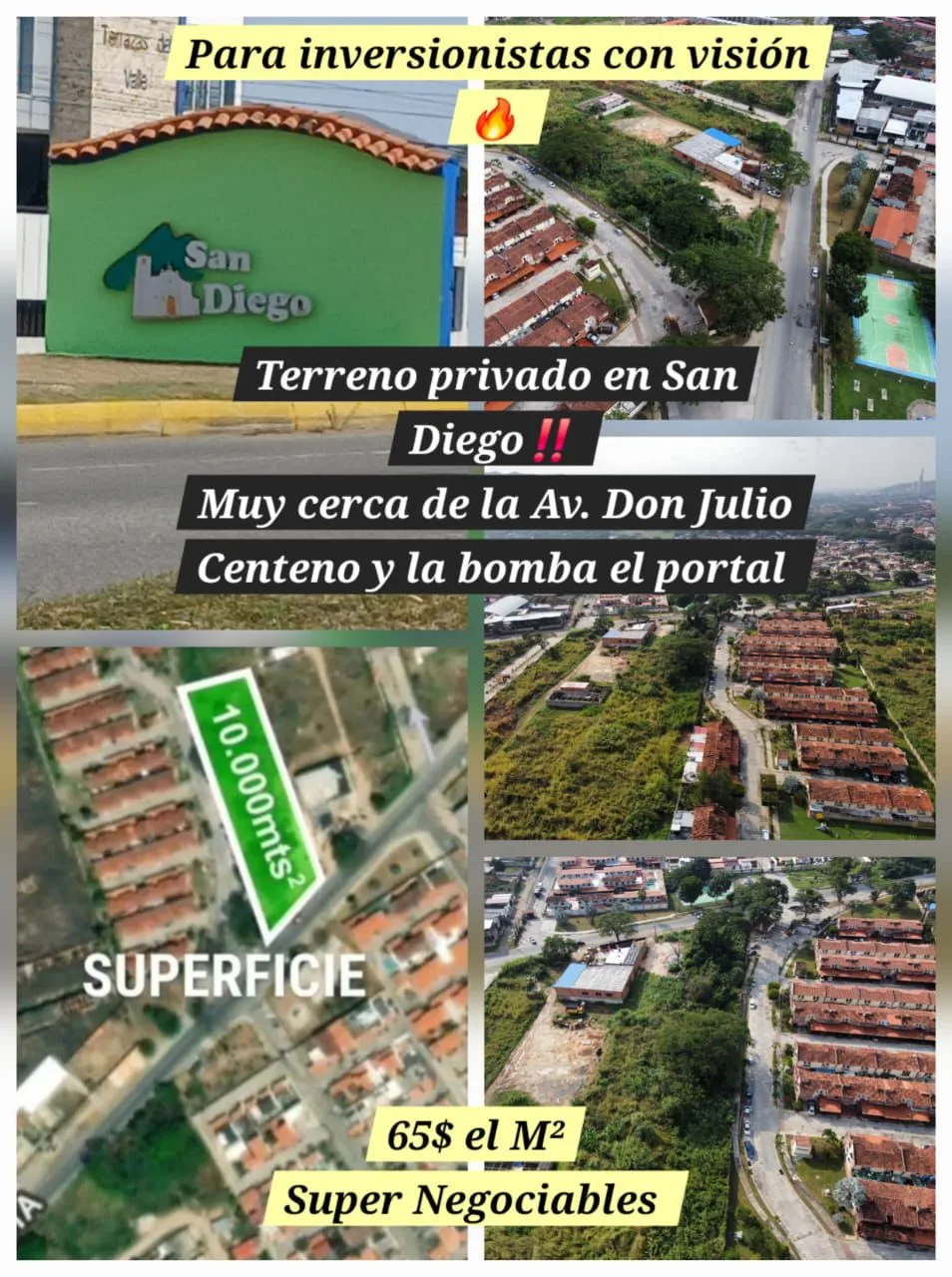 Terreno en Venta en San Diego, cerca de la Av. Don Julio Centeno y la bomba el portal 10000m² — USD 650,000