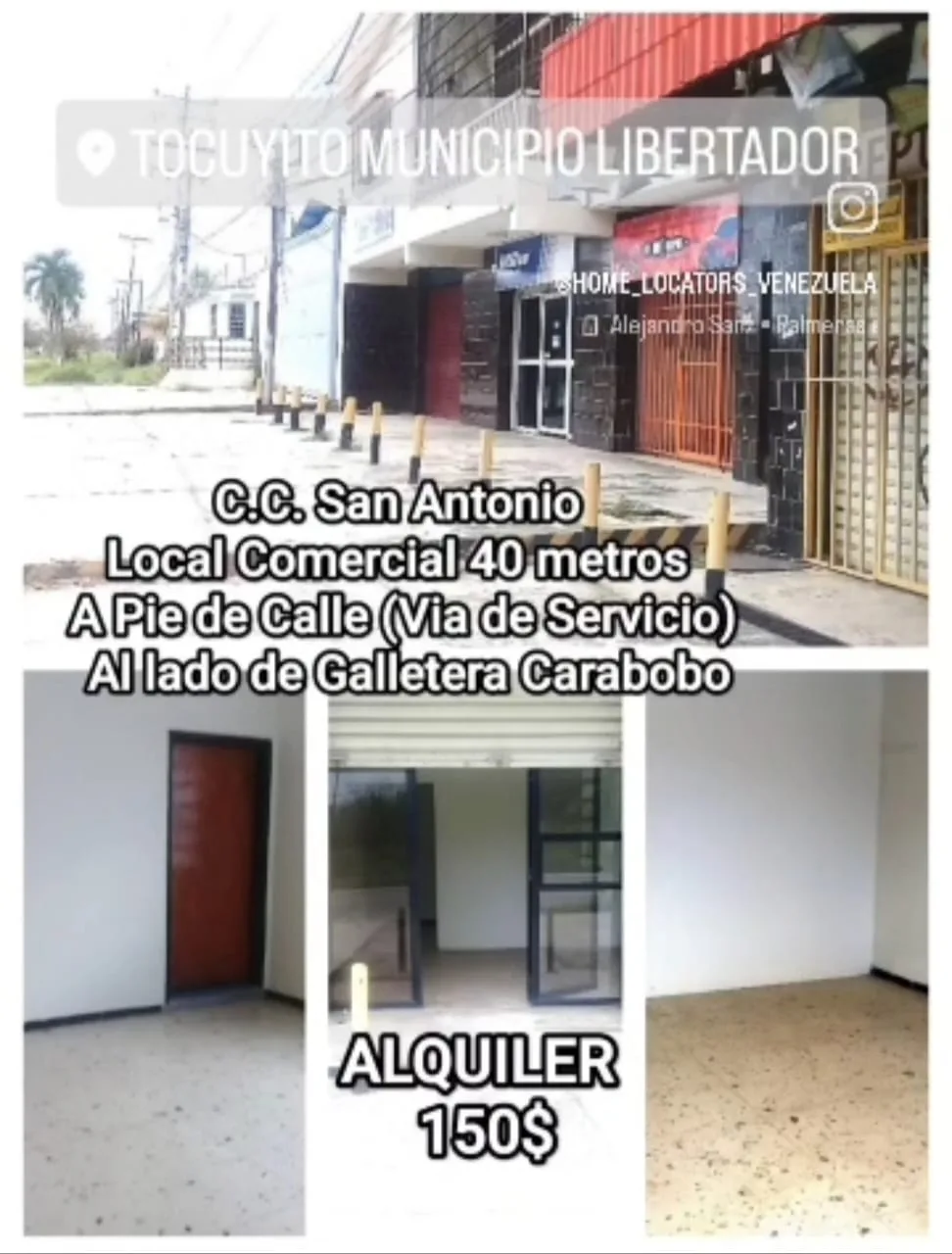 Local en Alquiler en Tocuyito Urb La Pocaterra, C.C. San Antonio 40m² — USD 150