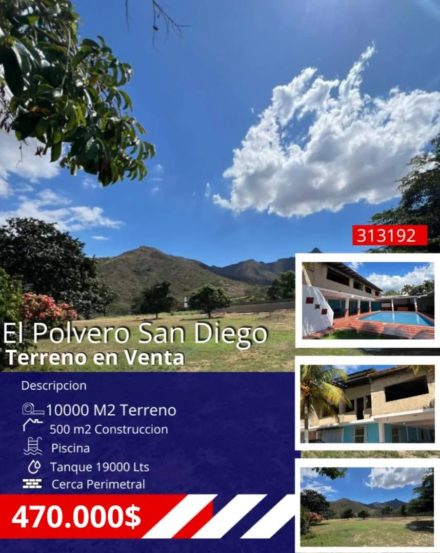 Terreno en Venta en Polvero, San Diego 10000m² — USD 470,000