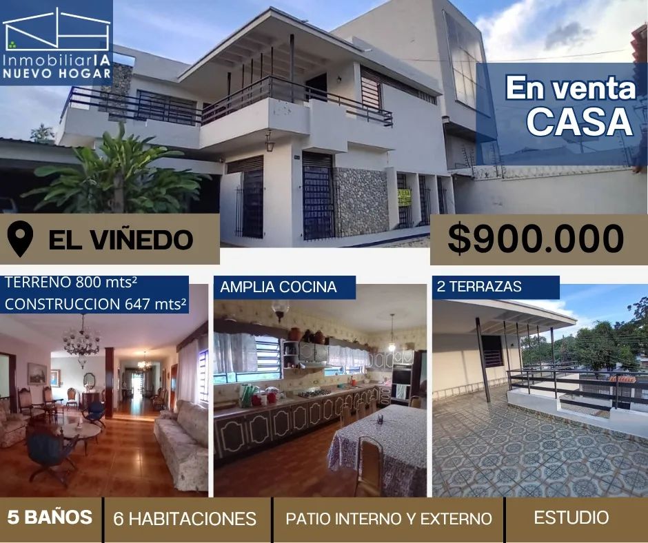 Casa en Venta en Urbanización El Viñedo, Av. Carlos Sanda — 7 hab 647m² — USD 900,000