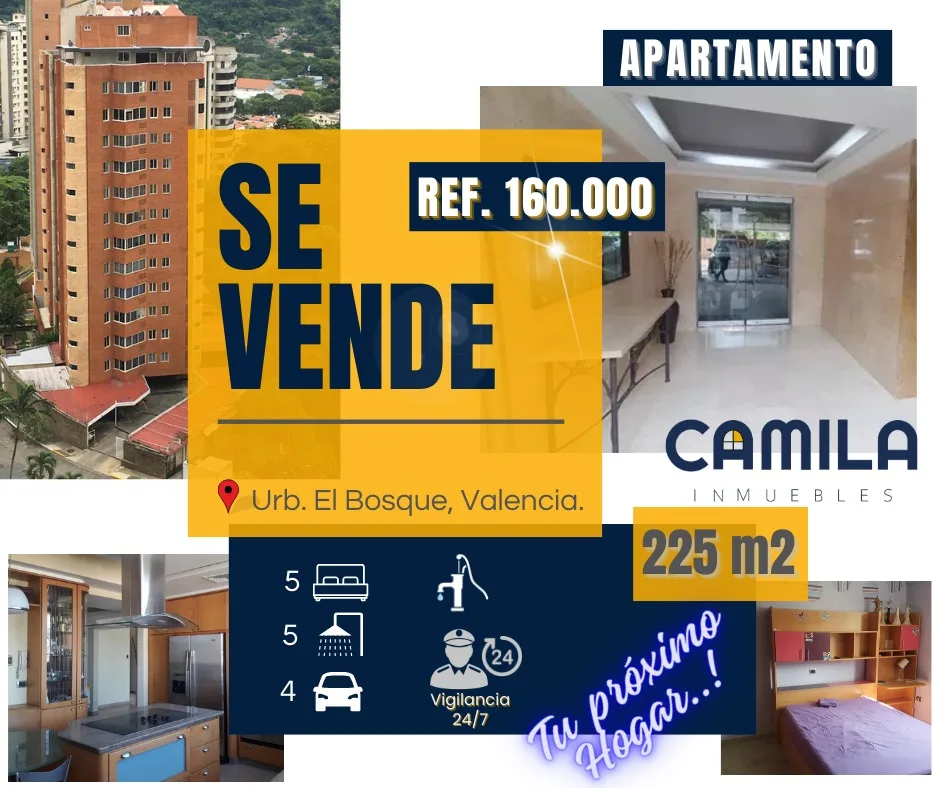 Apartamento en Venta en Urb. EL BOSQUE — 5 hab 225m² — USD 160,000