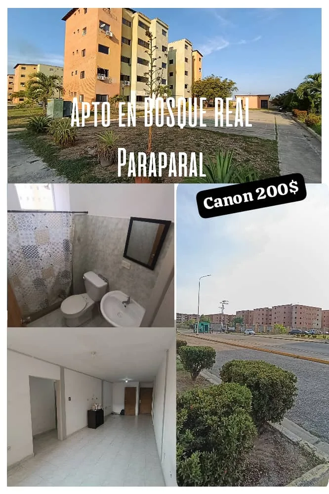 Apartamento en Alquiler en Ciudad Bosque Real en Paraparal Los Guayos — 2 hab 60m² — USD 200