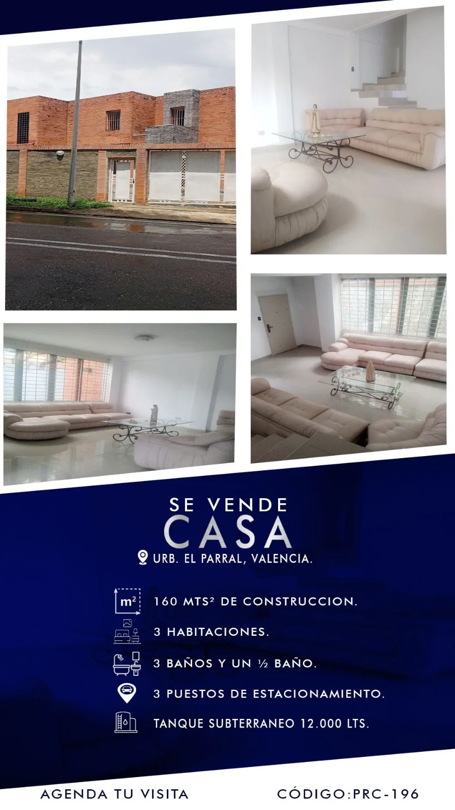 Casa en Venta en Res Condesa. El Parral — 3 hab 160m² — USD 160,000
