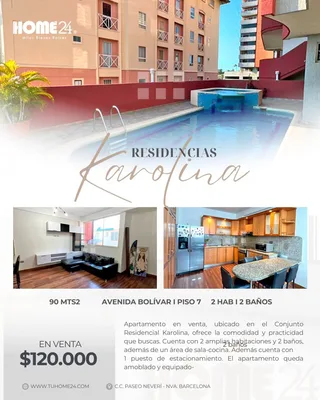 Apartamento en Valles de Camoruco, Res. Paraíso K