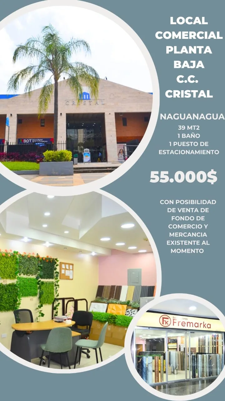 Local en Venta en C.C. Cristal, Naguanagua 39m² — USD 55,000