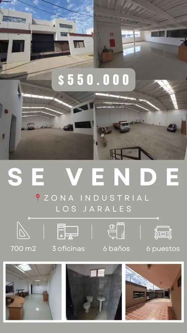 Galpón en Venta en ZONA INDUSTRIAL LOS JARALES 700m² — USD 550,000