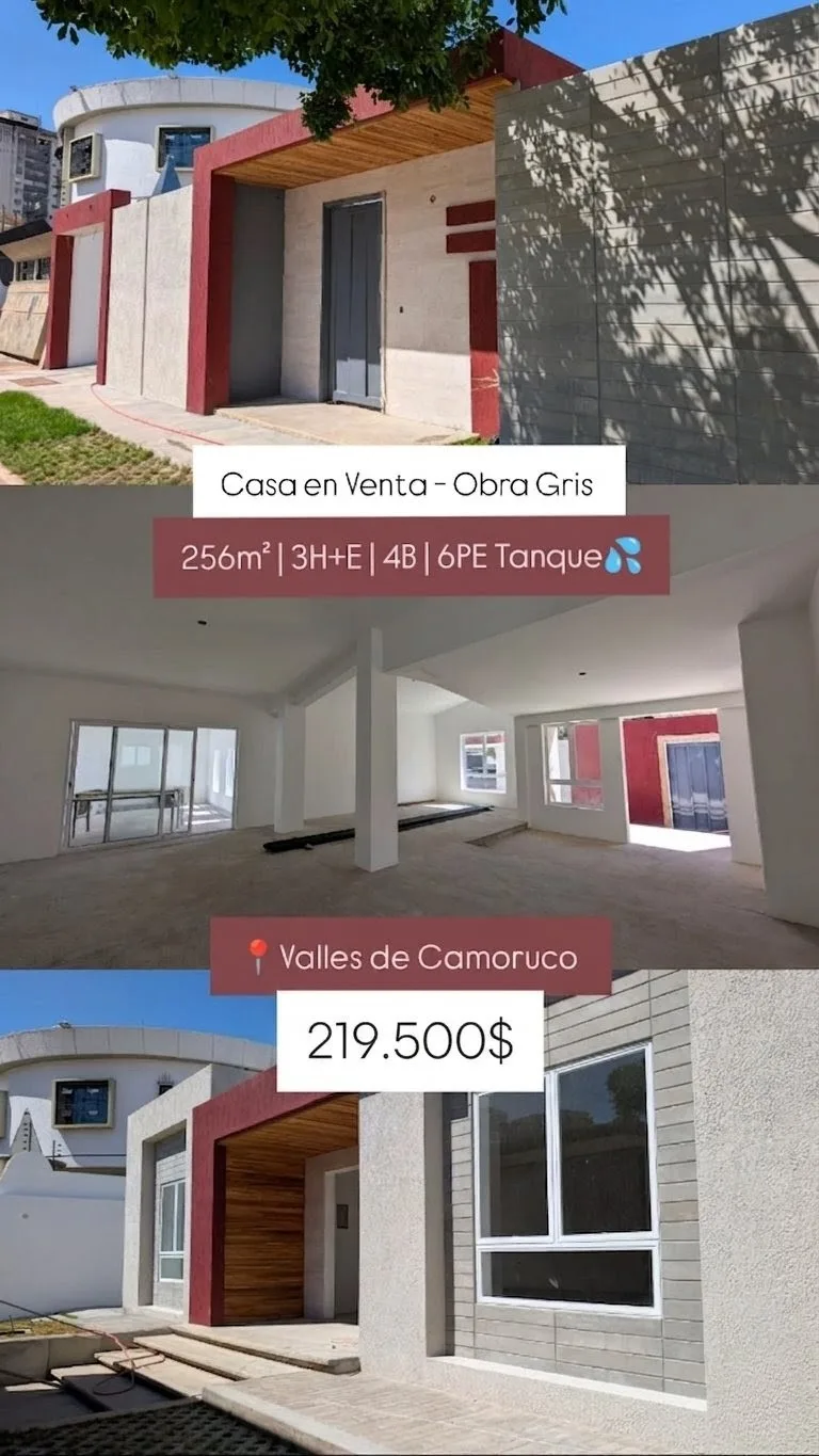 Casa en Venta en Valle de Camoruco — 4 hab 256m² — USD 219,500