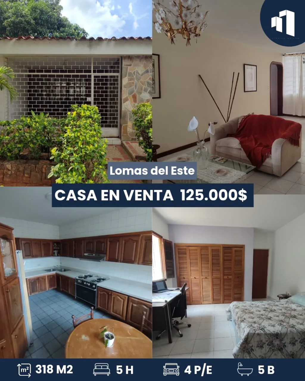 Casa en Venta en Lomas del Este — 5 hab 318m² — USD 125,000