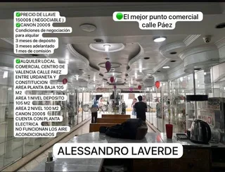 Local en Centro de Valencia, Calle Páez entre Urdaneta y Constitución