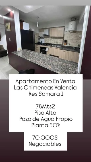 Apartamento en Urb Las Chimeneas Valencia, Res. SAMARA I