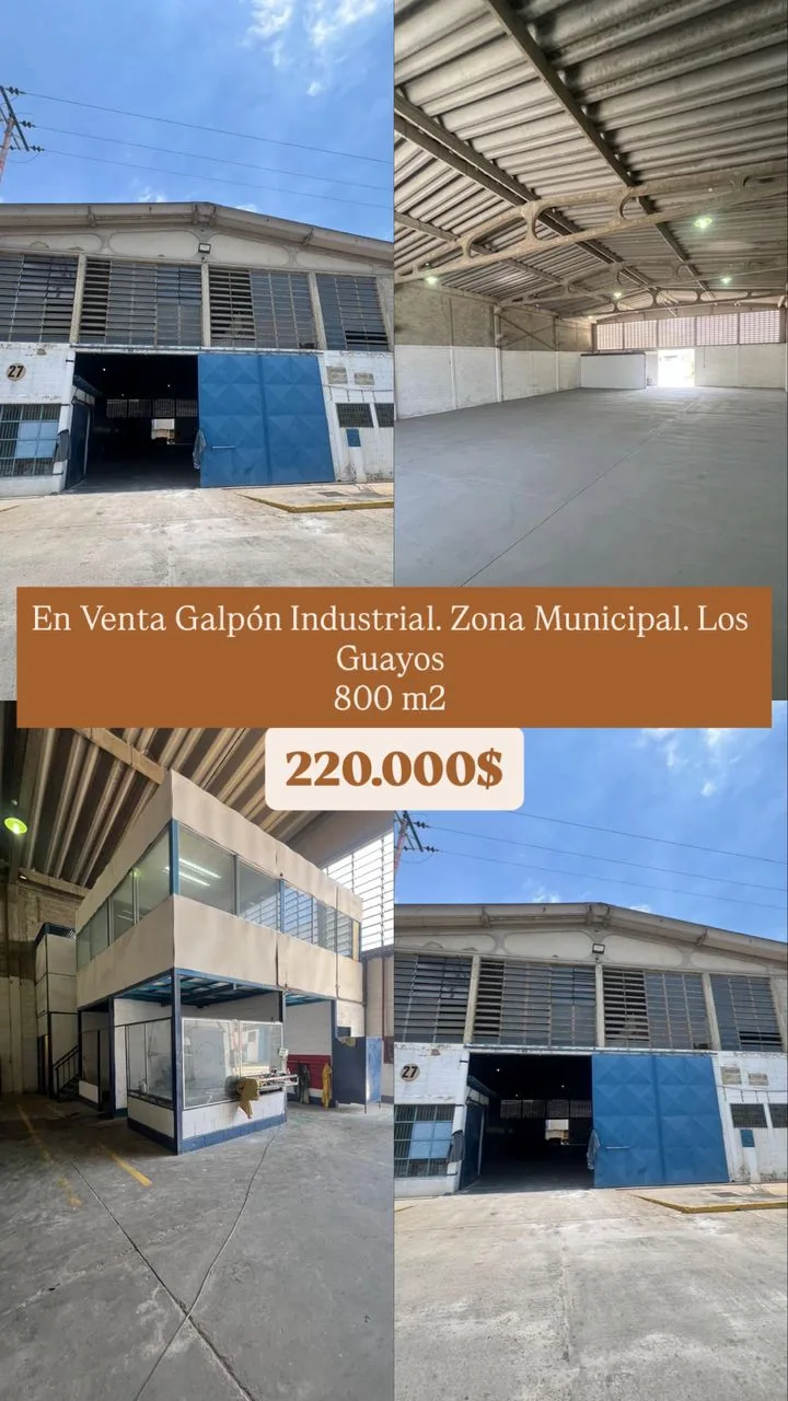 Galpón en Venta en Zona Industrial Los Guayos 800m² — USD 220,000