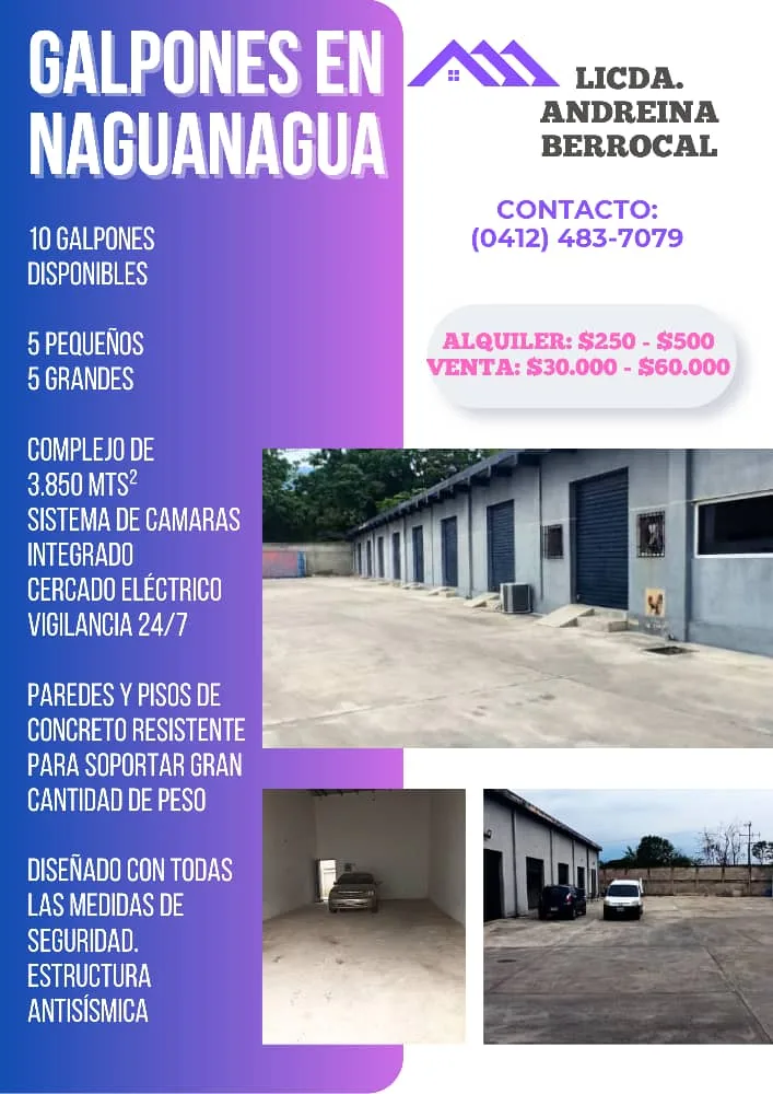 Galpón en Venta en Naguanagua 3850m² — USD 30,000