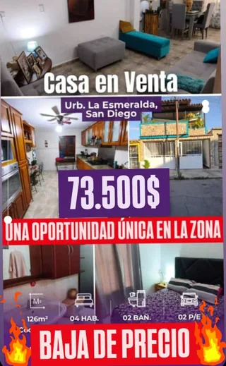 Casa en La Esmeralda, Municipio San Diego, Carabobo