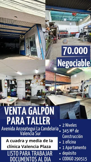 Galpón en Av Anzoategui, La Candelaria Valencia