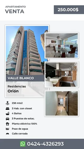Apartamento en Valle Blanco, Residencias Orión