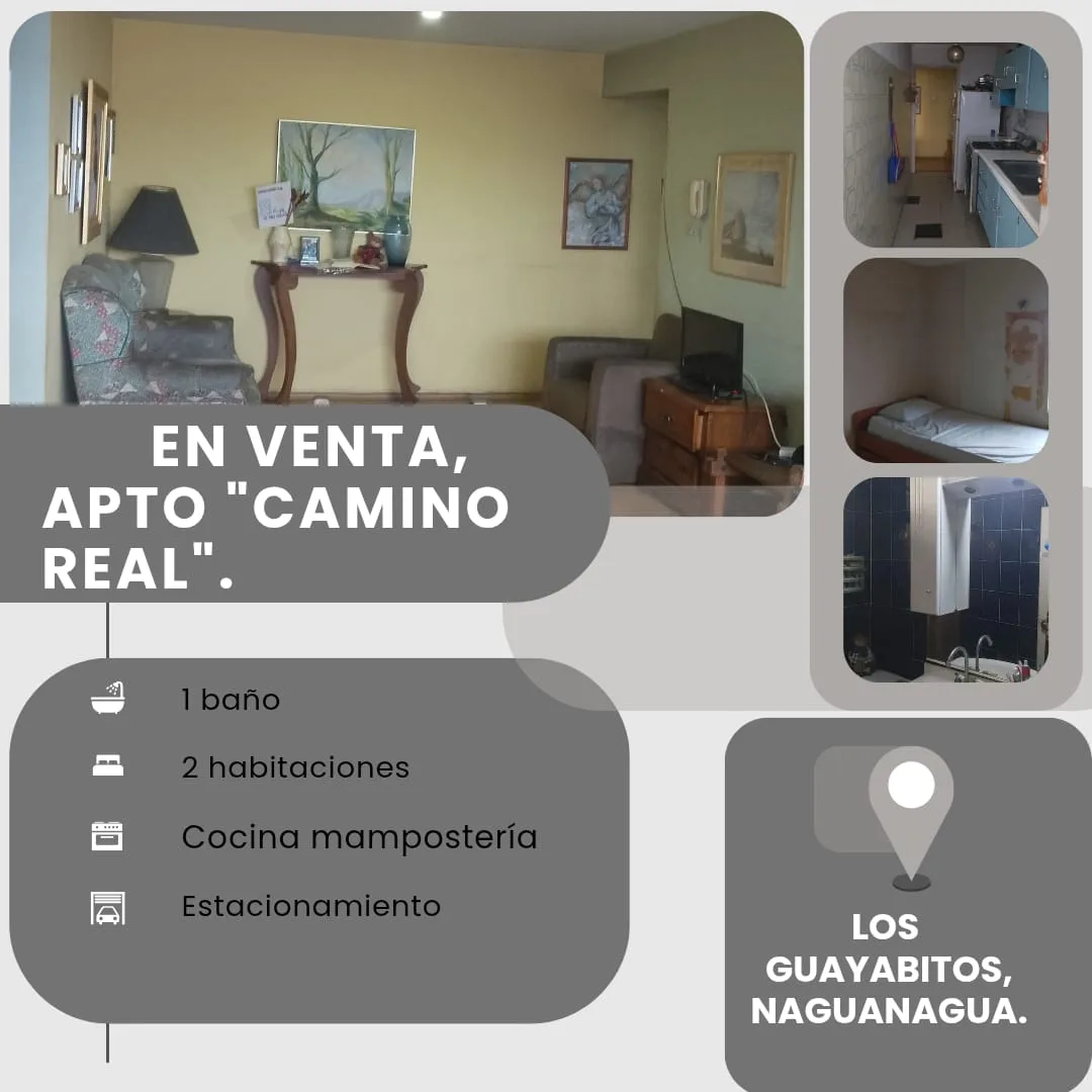 Apartamento en Venta en Naguanagua, Conjunto Residencial Camino Real — 2 hab 72m² — USD 40,000