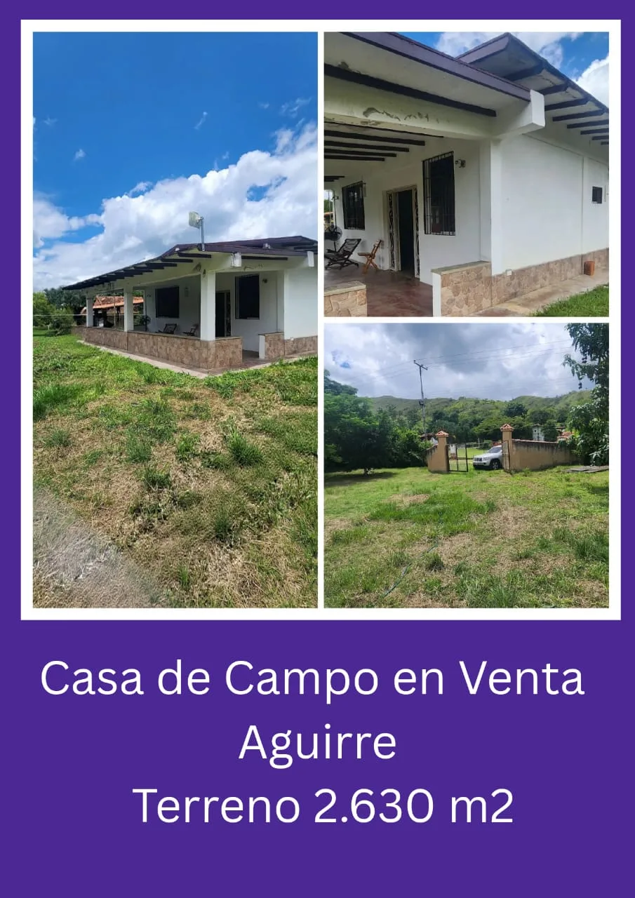 Casa en Venta en Aguirre Municipio Montalban — 2 hab 2630m² — USD 33,000