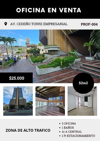 Oficina en Av. Cedeño Torre Empresarial