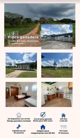Terreno en edo. Barinas, Arismendi