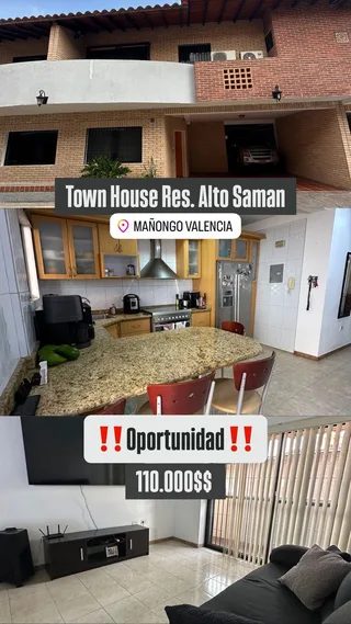 Townhouse en Residencias Alto Saman, Callejón Mañongo