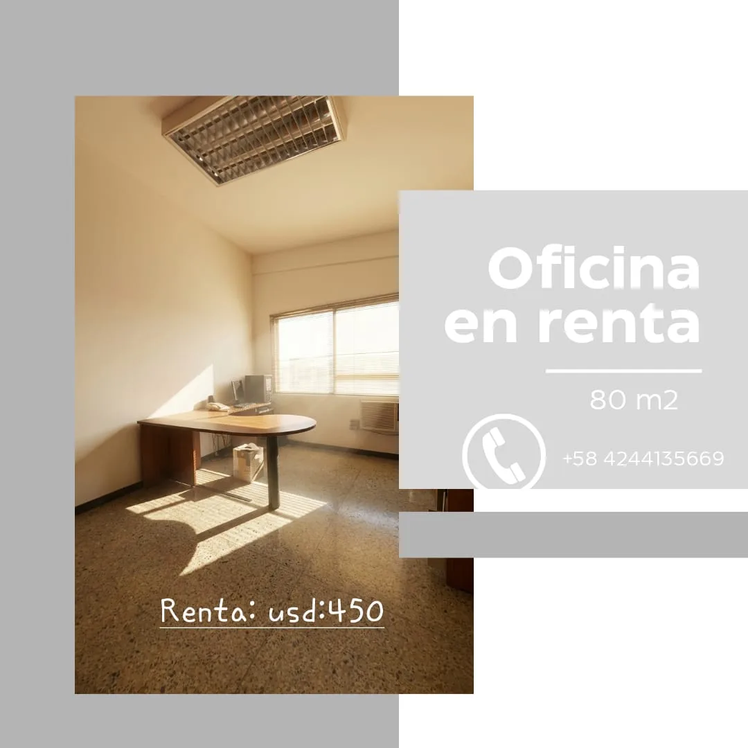 Oficina en Alquiler en Urb. El Recreo, Valencia — 3 hab 80m² — USD 450