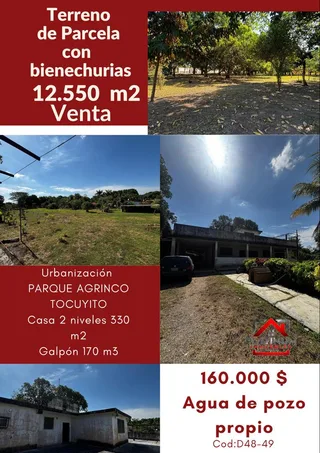 Terreno en Urbanización Parque Agrinco, Tocuyito