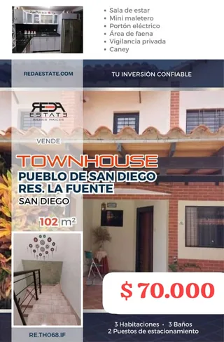 Townhouse en La Fuente, Sector La Cumaca, Pueblo de San Diego