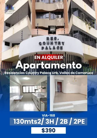 Apartamento en Resd Country Palace - Urb Valles de Camoruco