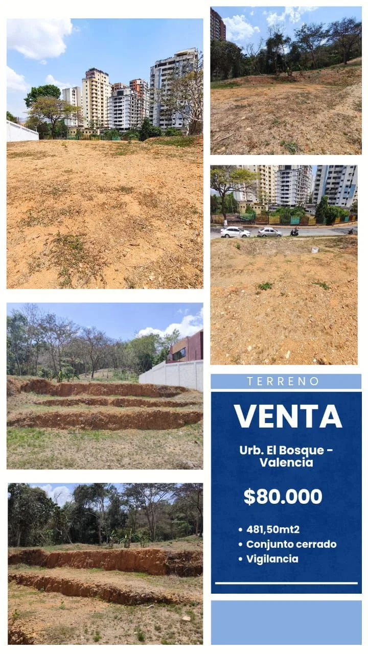 Terreno en Venta en Conjunto Residencial el Bosque, Valencia — USD 80,000