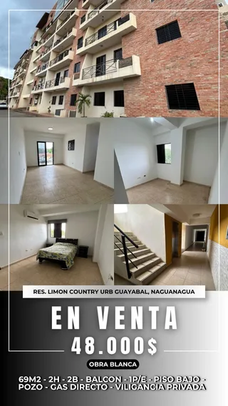 Apartamento en Res. Limon Country Urb. Guayabal, Naguanagua