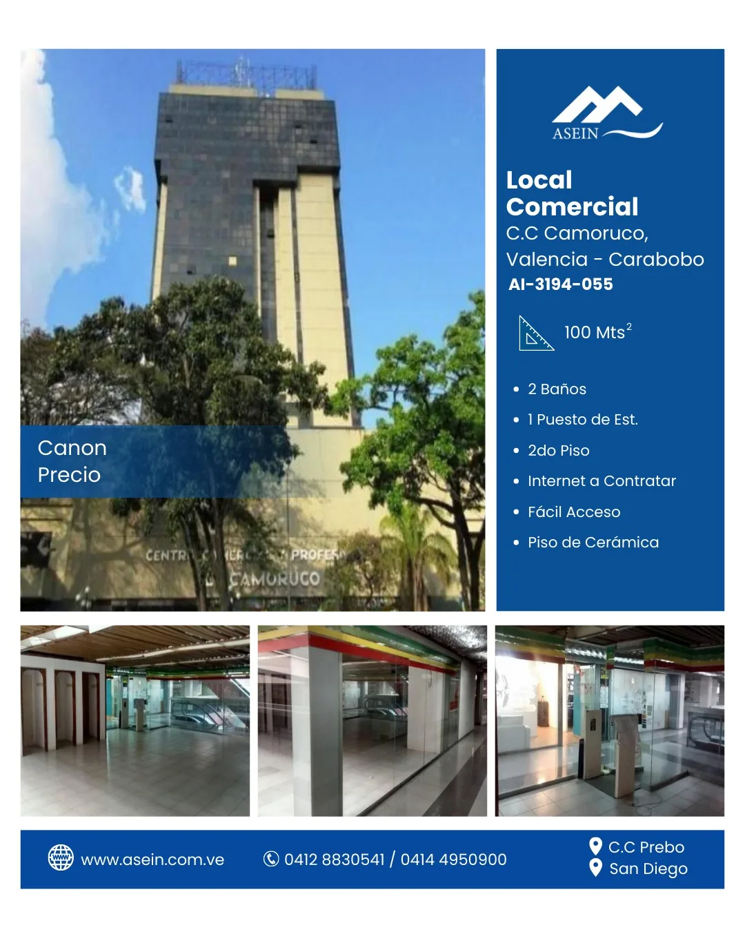 Local en Venta en C.C Camoruco, Valencia - Carabobo 100m² — USD 50,000